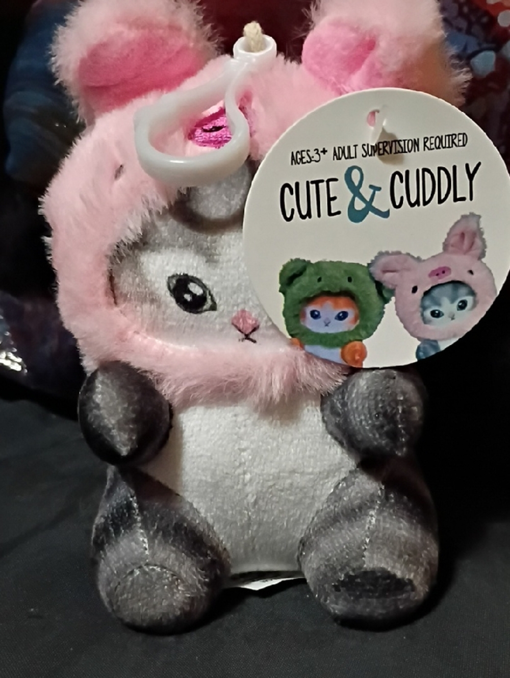 Moufasand Cute & Cuddly Pink Plush Small  Keychain - Adorable Collectible
